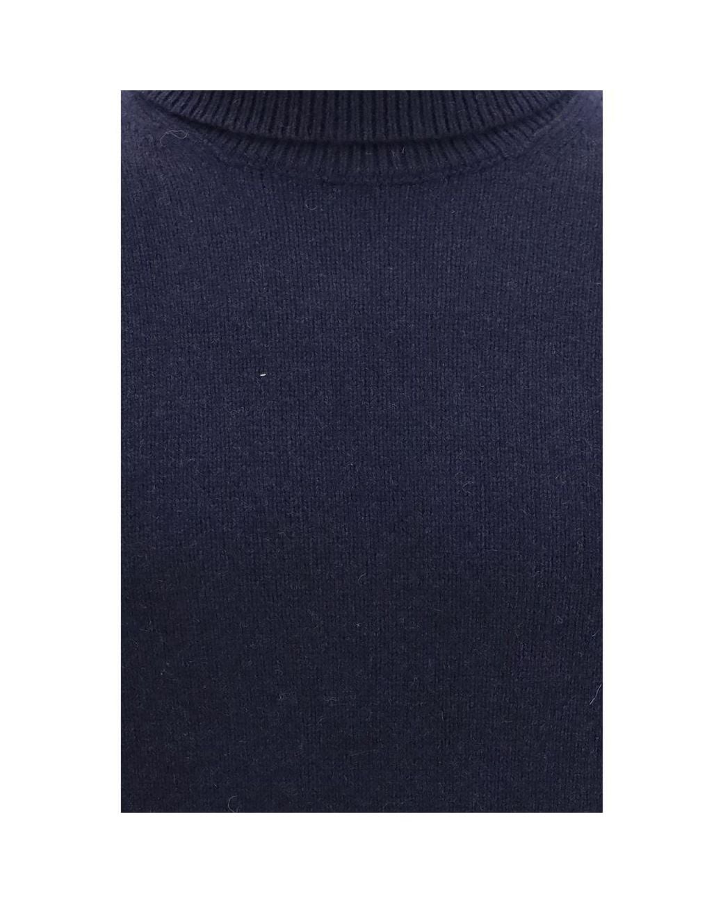 Aragona Cashmere Blue Cashmere Turtleneck for men