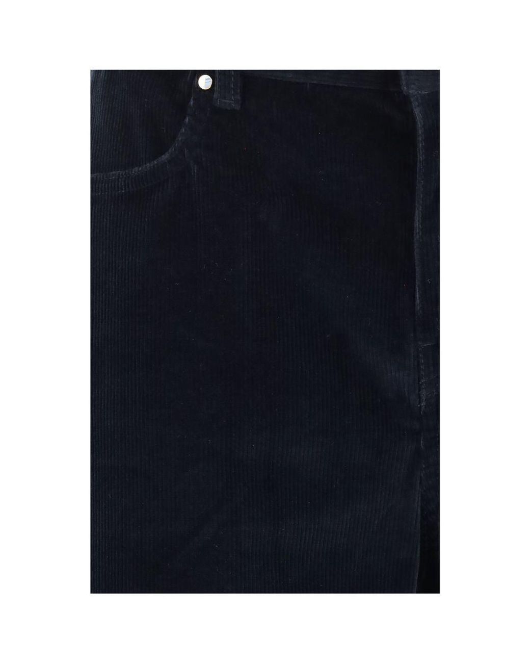Max Mara Blue Cotton Casual Pants