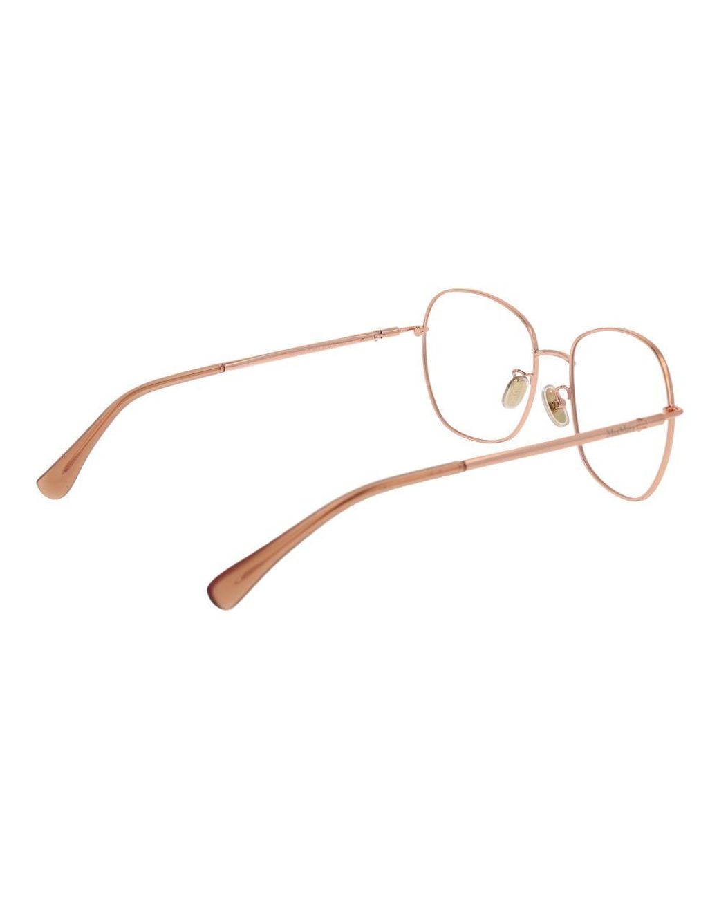 Max Mara Metallic Rose Gold Metal Glasses (frames)
