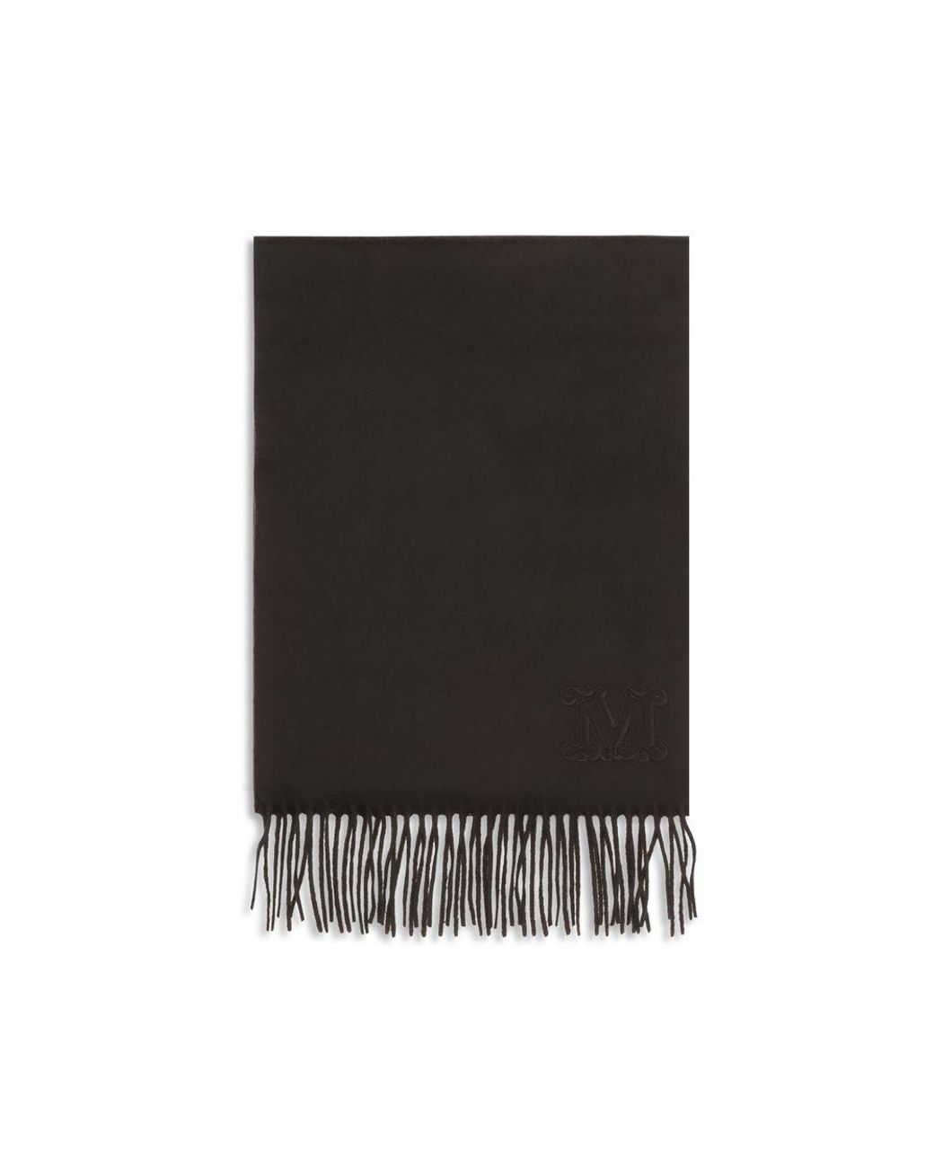 Max Mara Black Brown Cashmere Scarf