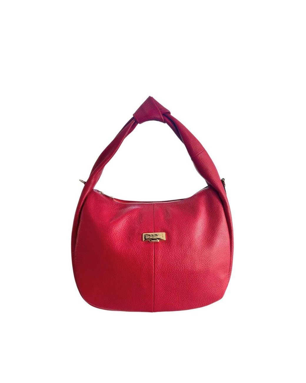 Baldinini Red Leather Shoulder Bag