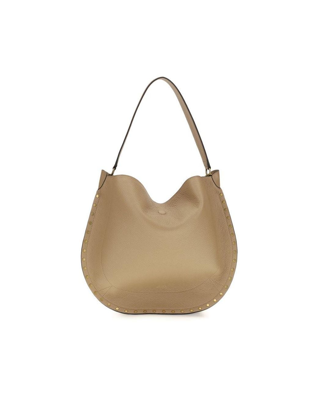 Isabel Marant Natural Beige Calf Leather Bos Taurus Shoulder Bag