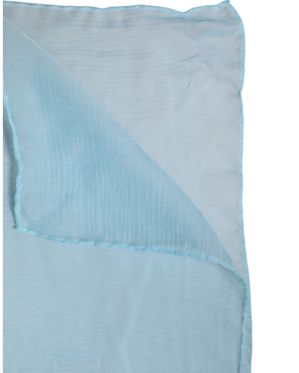 Dolce & Gabbana Blue Silk Rectangle Wrap Shawl Scarf