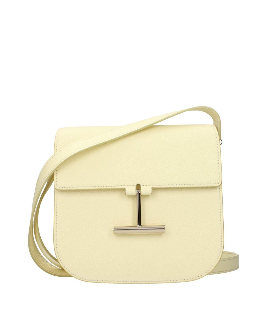 Tom Ford Natural Yellow Leather Crossbody Bag