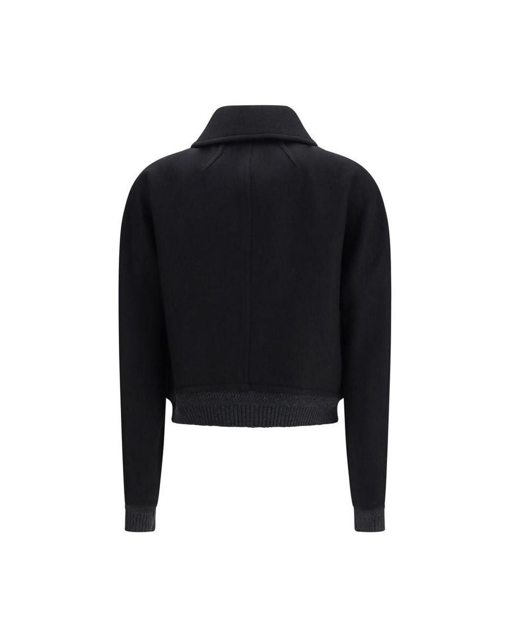 AMI Black Wool Oves Aries Bomber
