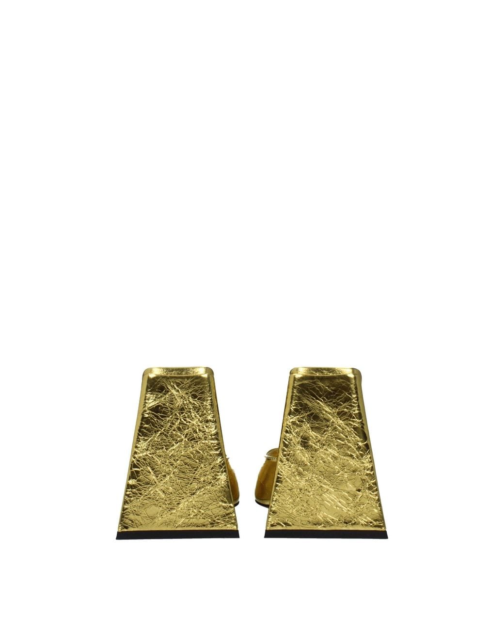 The Attico Yellow Gold Leather Platform Sandals for men