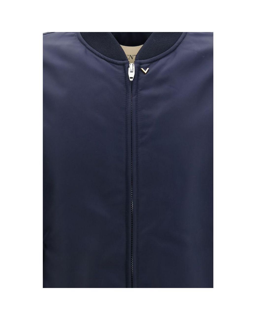 Valentino Garavani Blue Polyamide Bomber for men