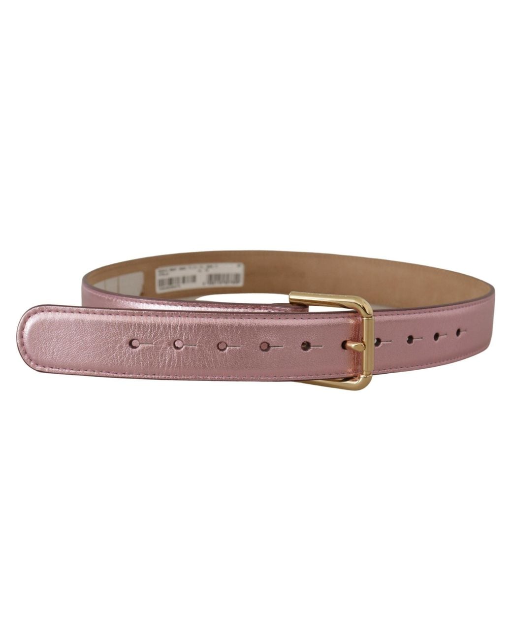 Dolce & Gabbana Black Elegant Metallic Leather Belt
