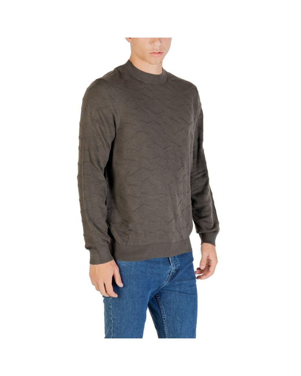 ARMANI EXCHANGE Gray Marabou Sweatshirt Clothing for men