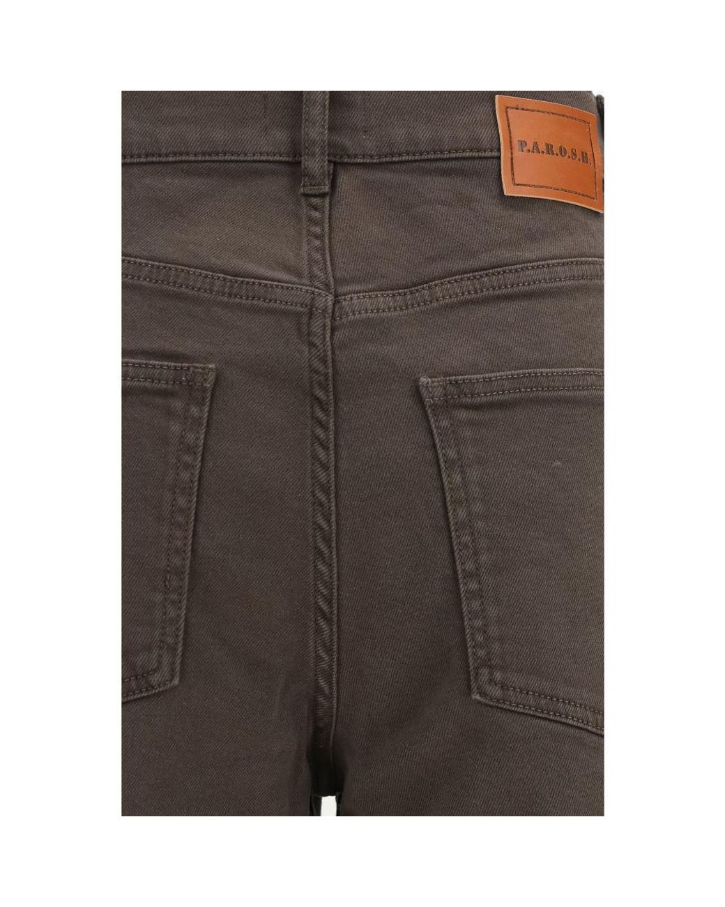 P.A.R.O.S.H. Brown Cotton Casual Pants