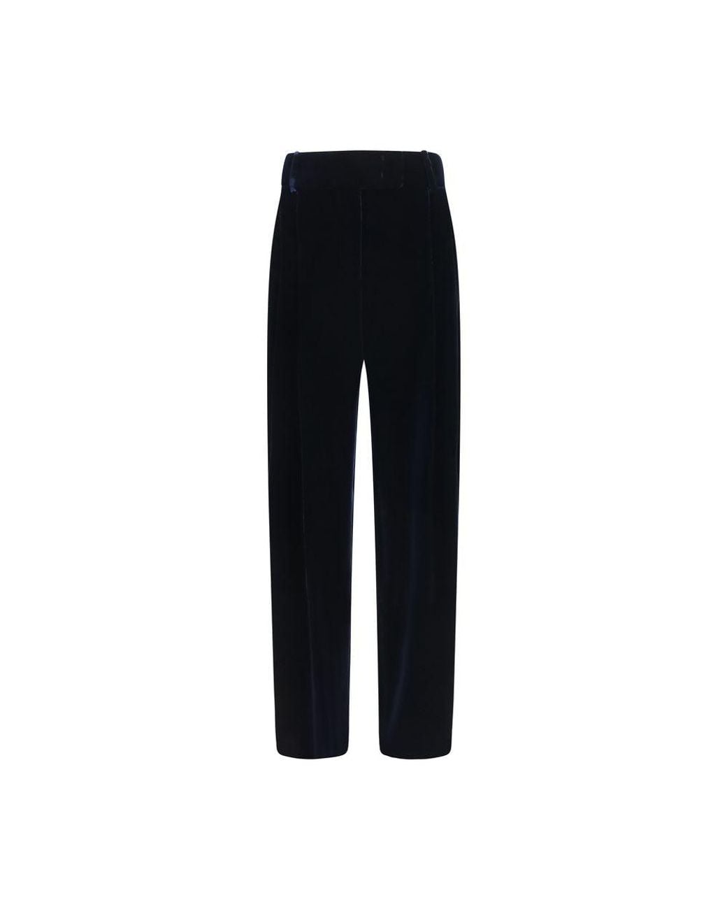Giorgio Armani Black Blue Viscose Casual Pants