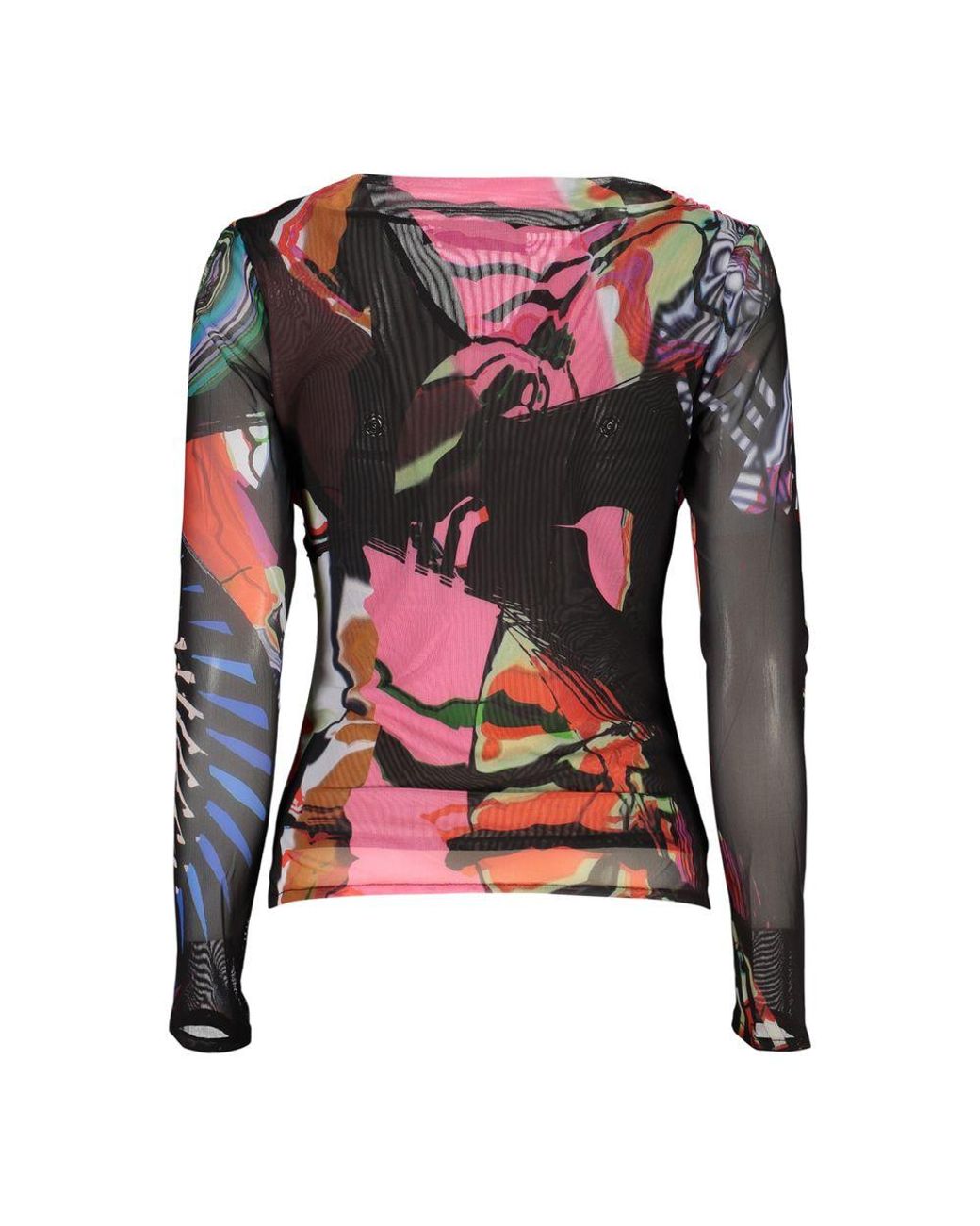 Desigual Multicolor Black Polyester S Sweater