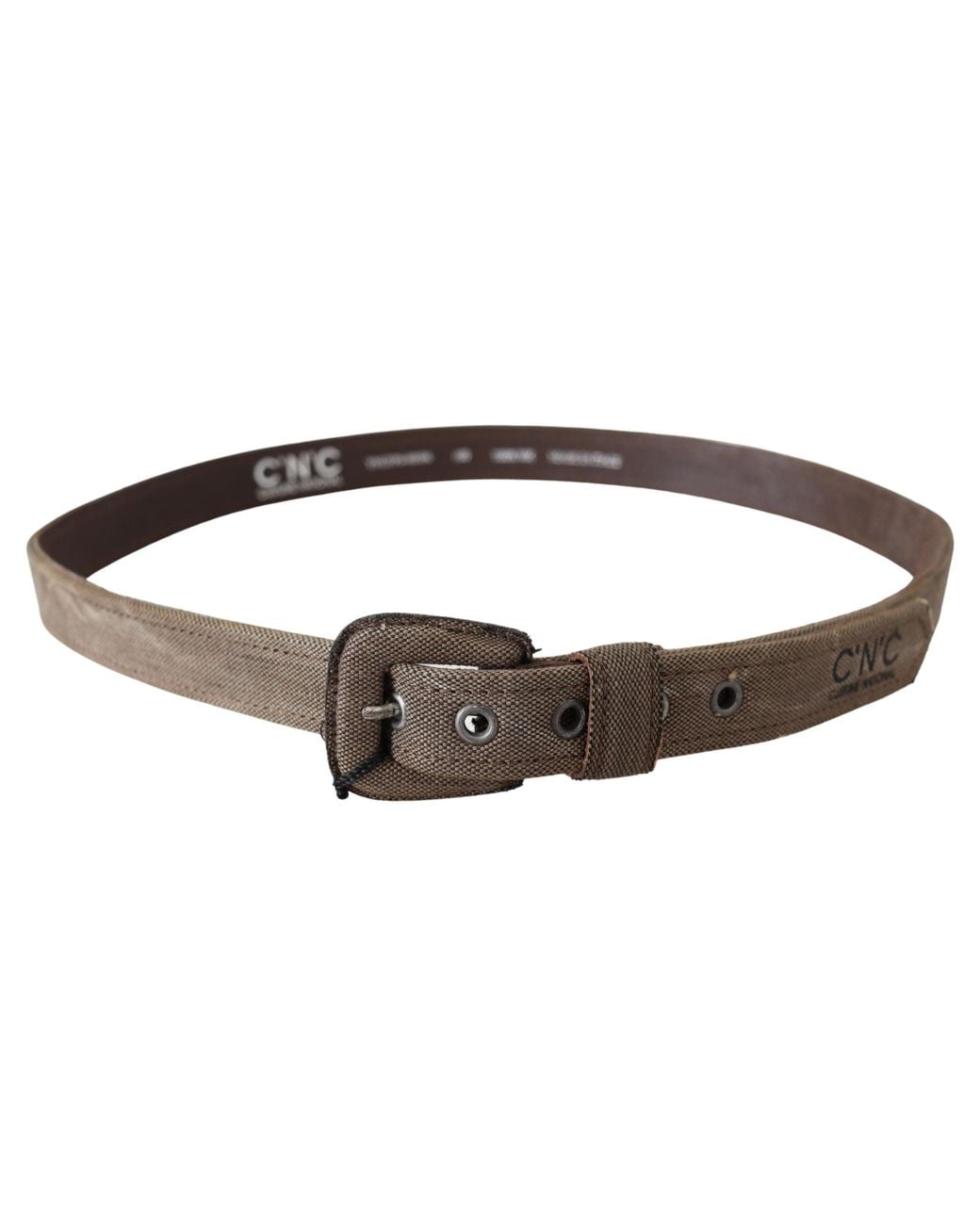 CoSTUME NATIONAL Black Elegant Leather Waist Belt for men