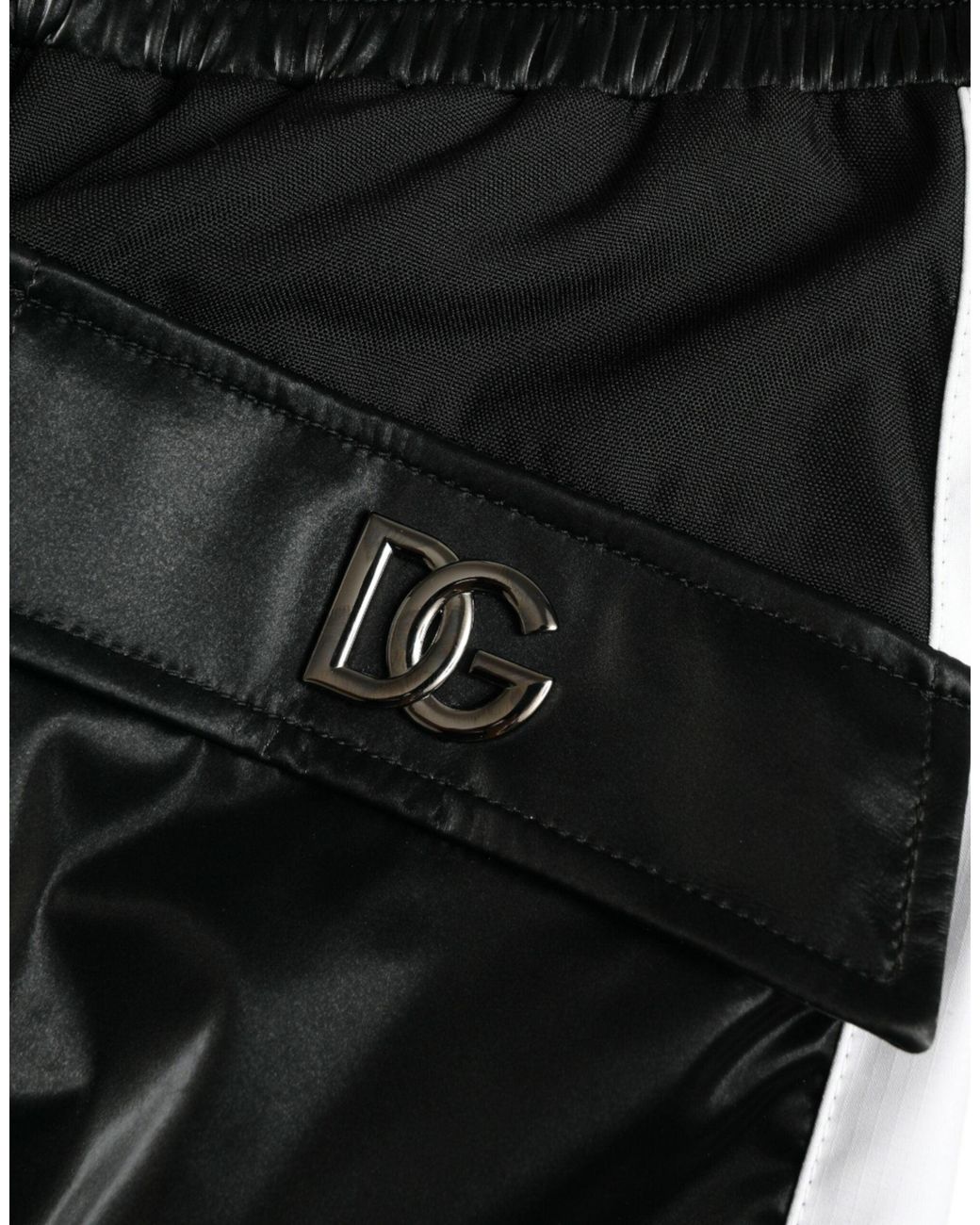 Dolce & Gabbana Black Nylon Cargo Jogger Sweatpants Pants for men