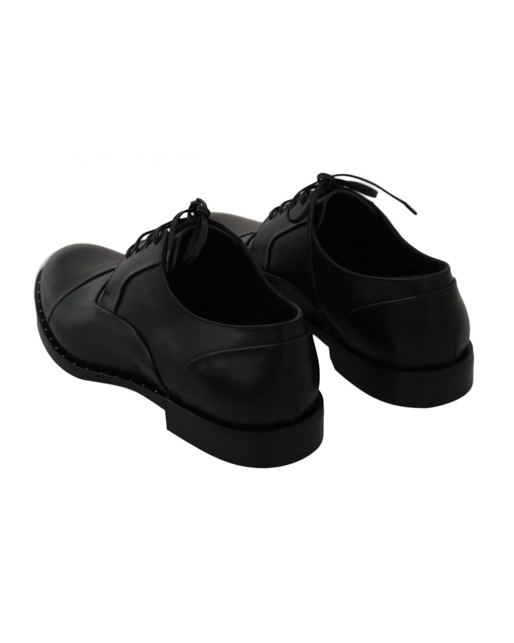 Dolce & Gabbana Black Leather Derby Formal Shoes for men
