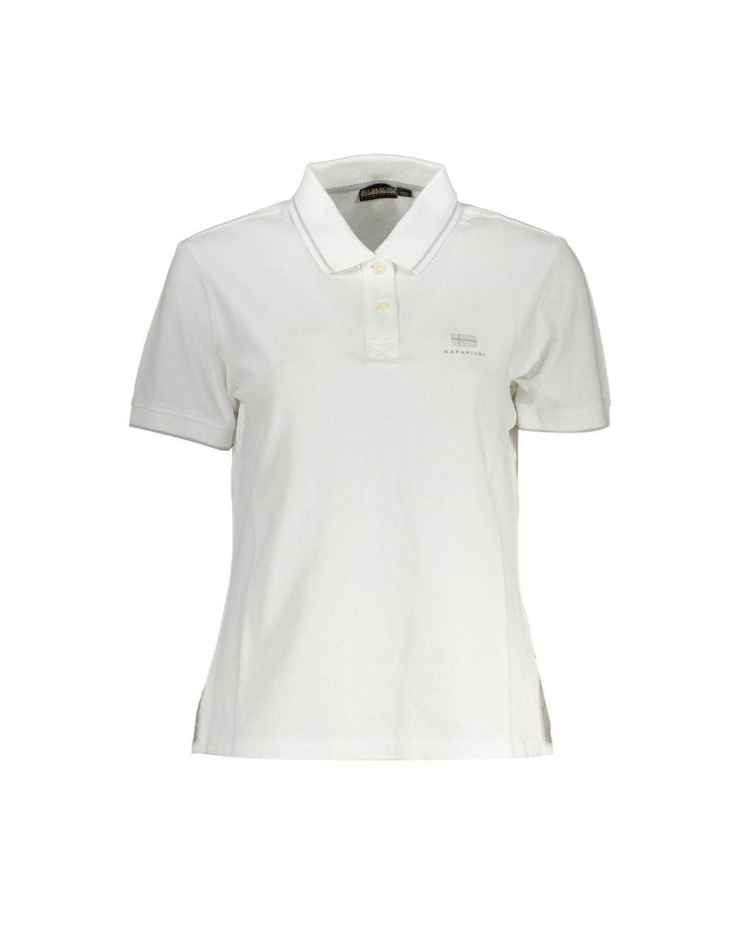 Napapijri White Cotton Polo Shirt