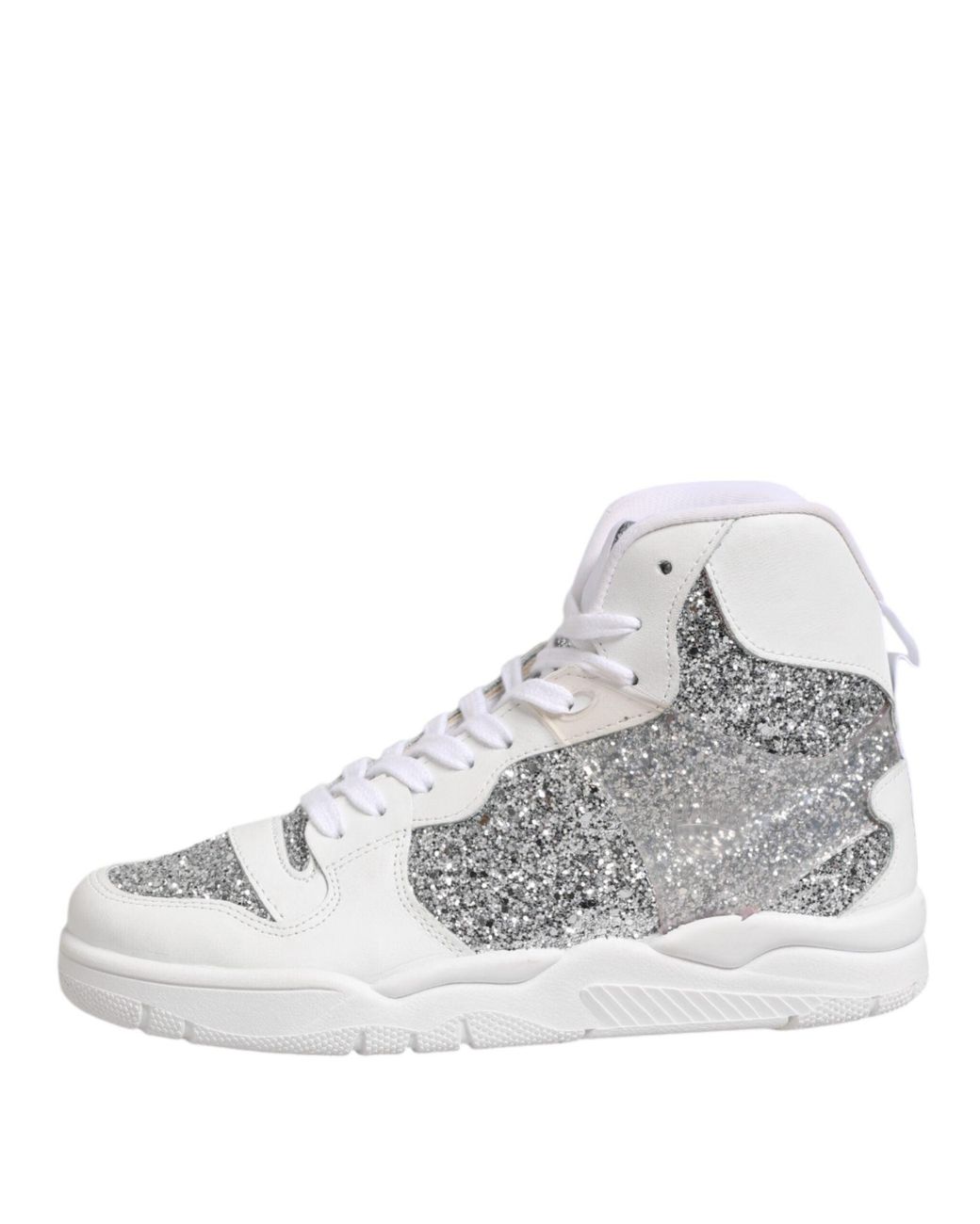 Chiara Ferragni Gray Glitter Hightop Sneakers