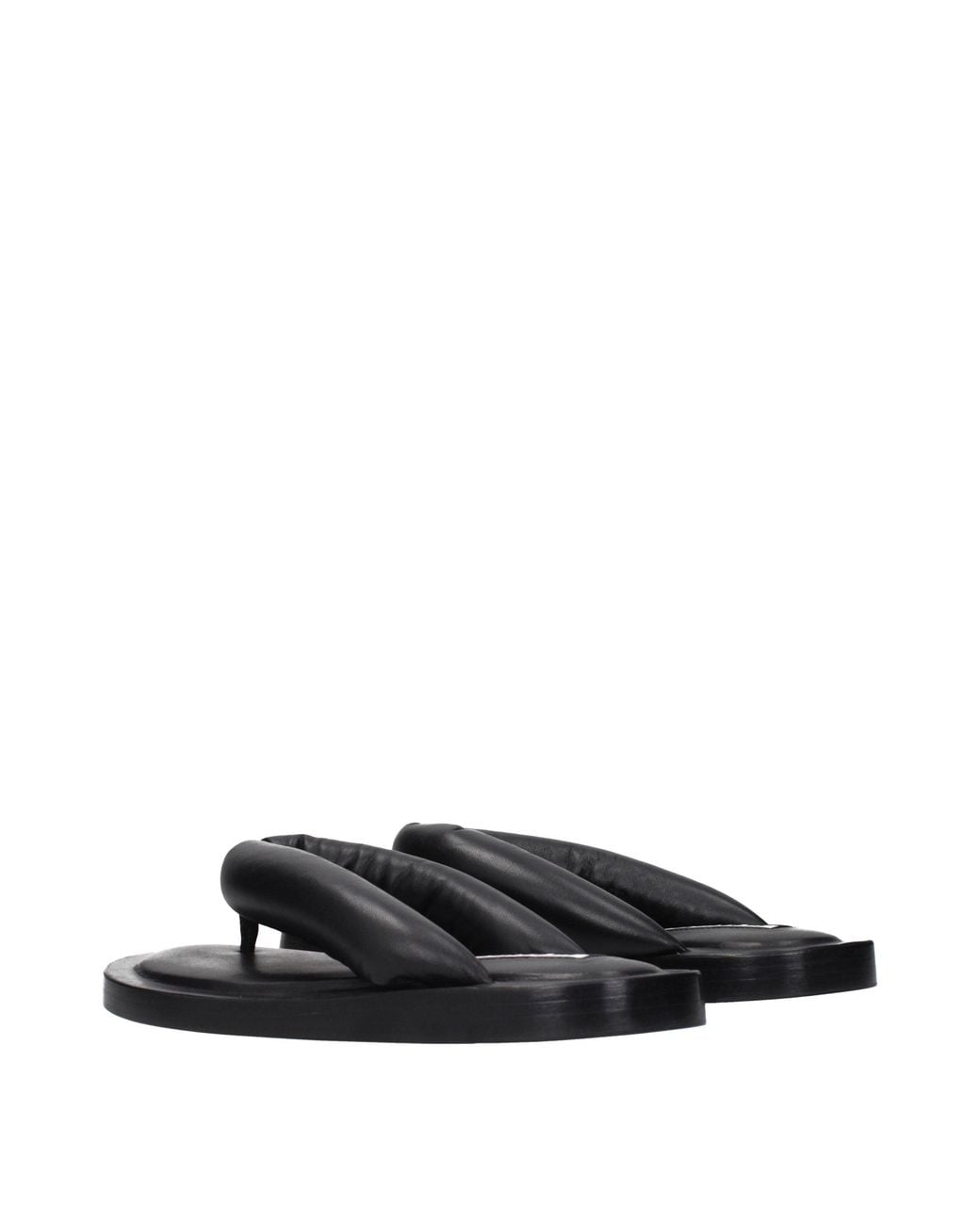 Jil Sander Black Leather Flip