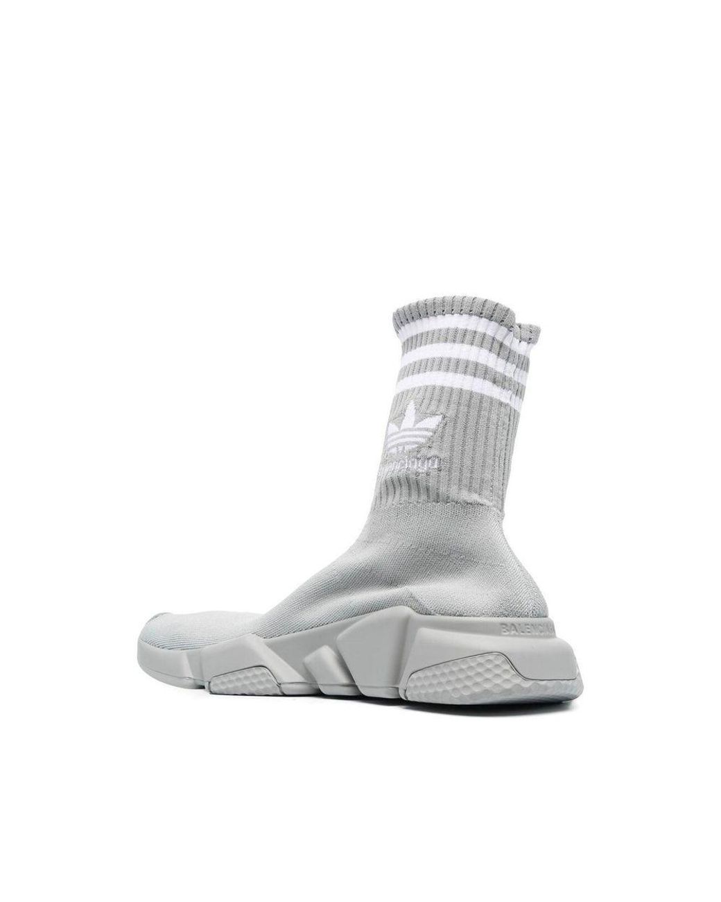 BALENCIAGA X ADIDAS Gray Speed 2.0 Lt Sock Sneakers