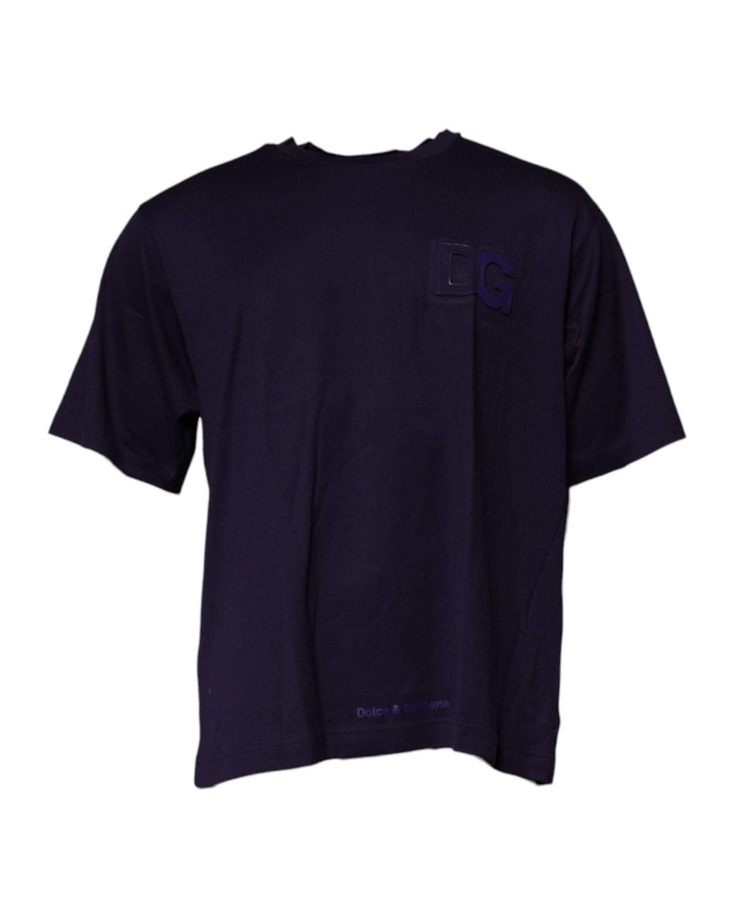 Dolce & Gabbana Blue Embossed Logo Short Sleeve Tee for men