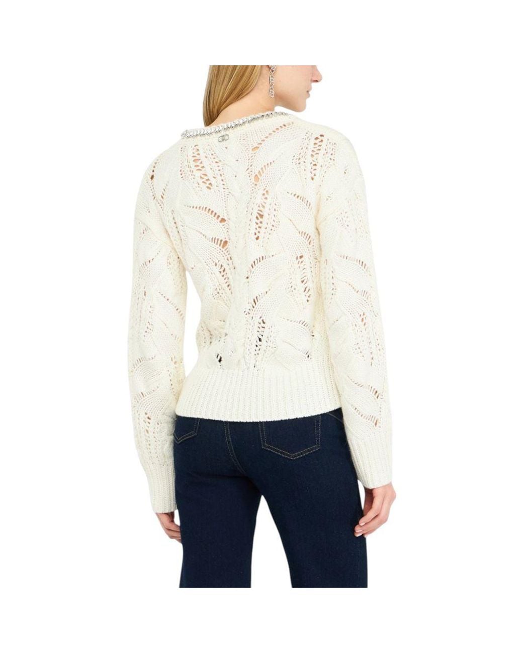 Liu Jo White Marabou Sweatshirt