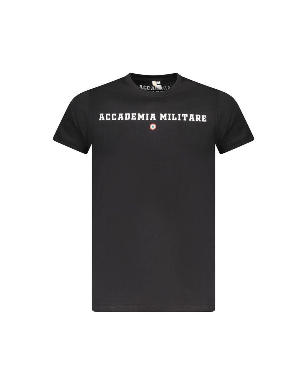 Accademia Militare Black Cotton T-Shirt for men