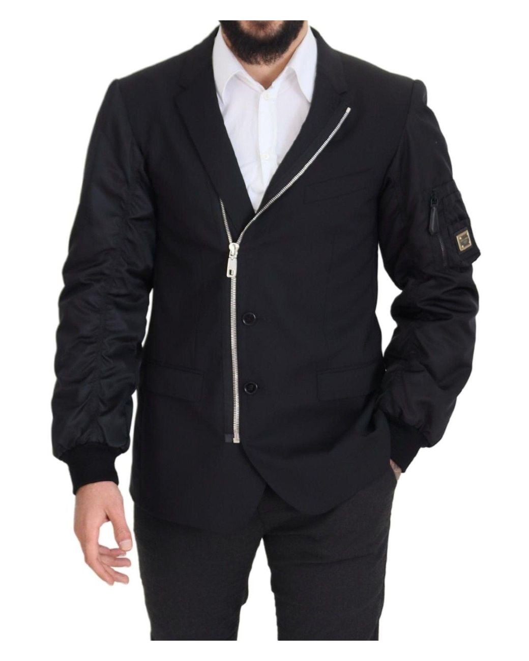Dolce & Gabbana Blue Elegant Virgin Wool Jacket for men