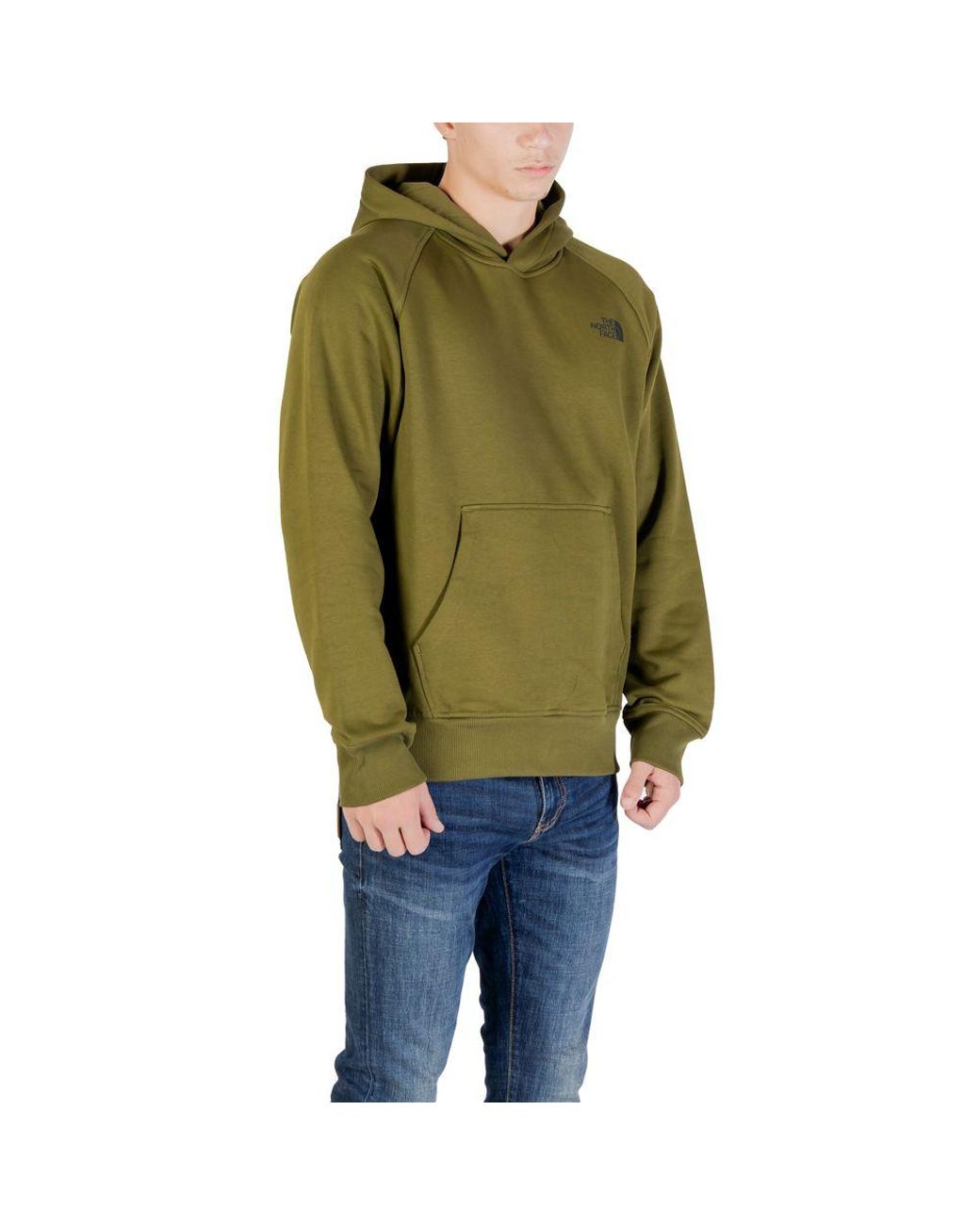 The North Face Green Bicolor Cotton Hoodie for men