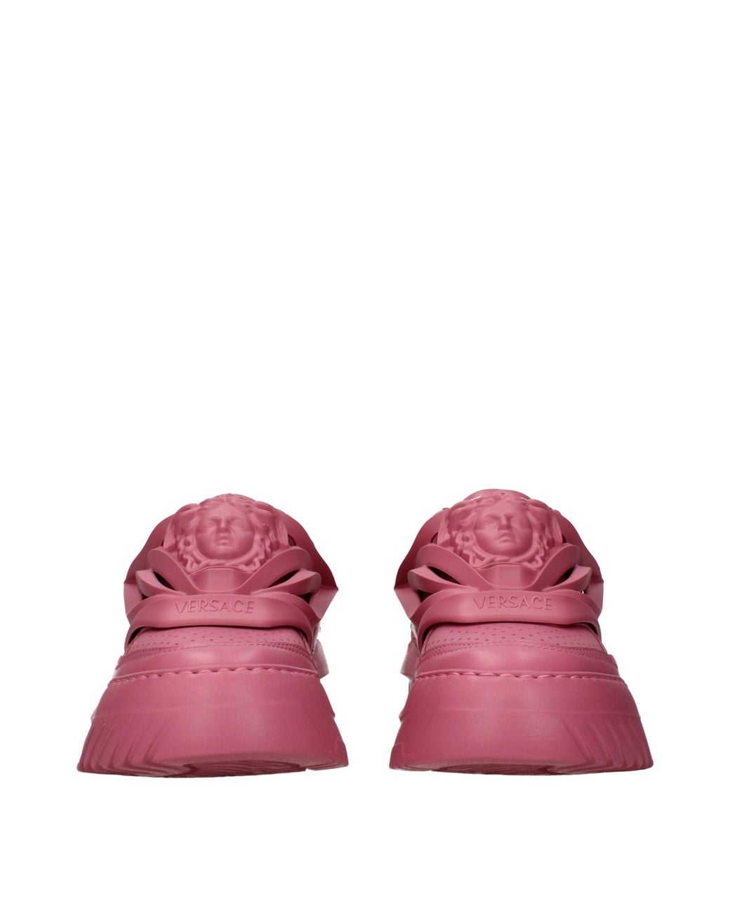 Versace Pink Leather Chunky Sneakers