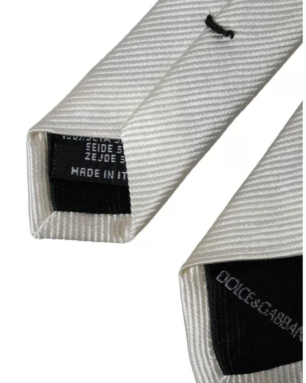 Dolce & Gabbana Gray Slim Necktie Elegant Design for men