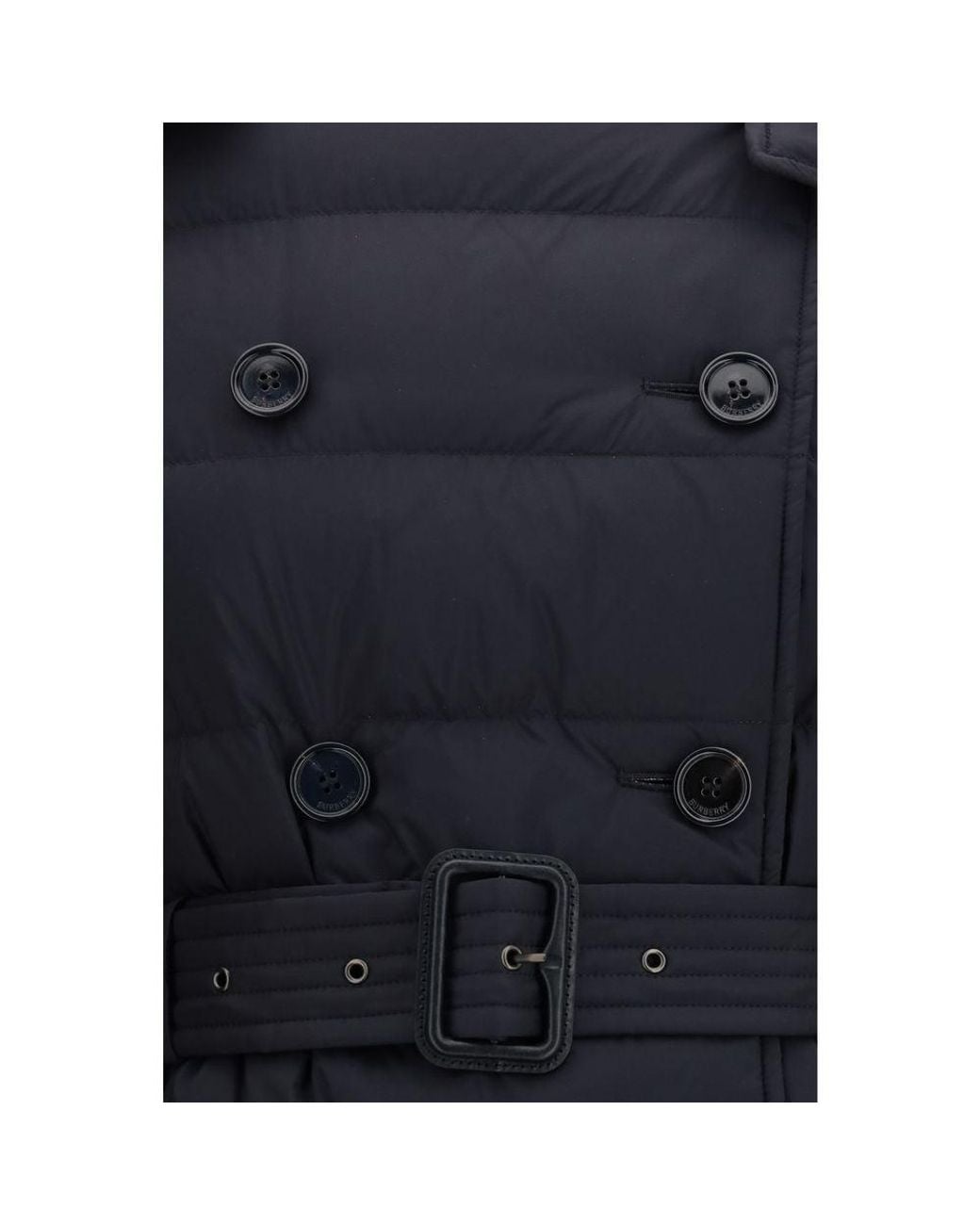 Burberry Blue Black Polyamide Coat