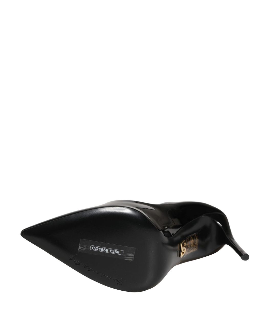 Dolce & Gabbana Black Calf Leather Stiletto Heels Pumps Shoes