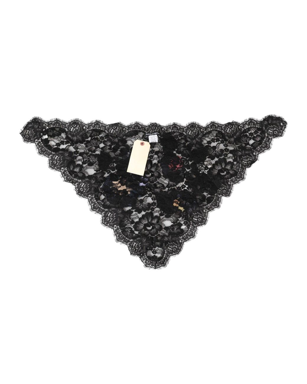 Dolce & Gabbana Black Lace Floral Applique Cotton Veil Hat for men