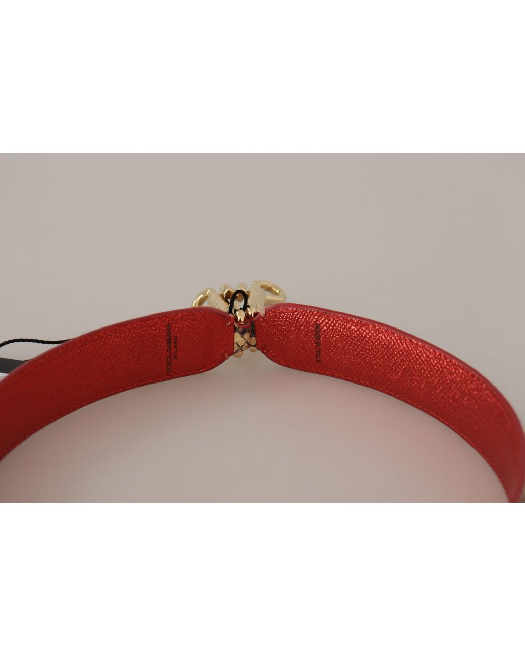 Dolce & Gabbana Black Elegant Python Leather Bag Strap