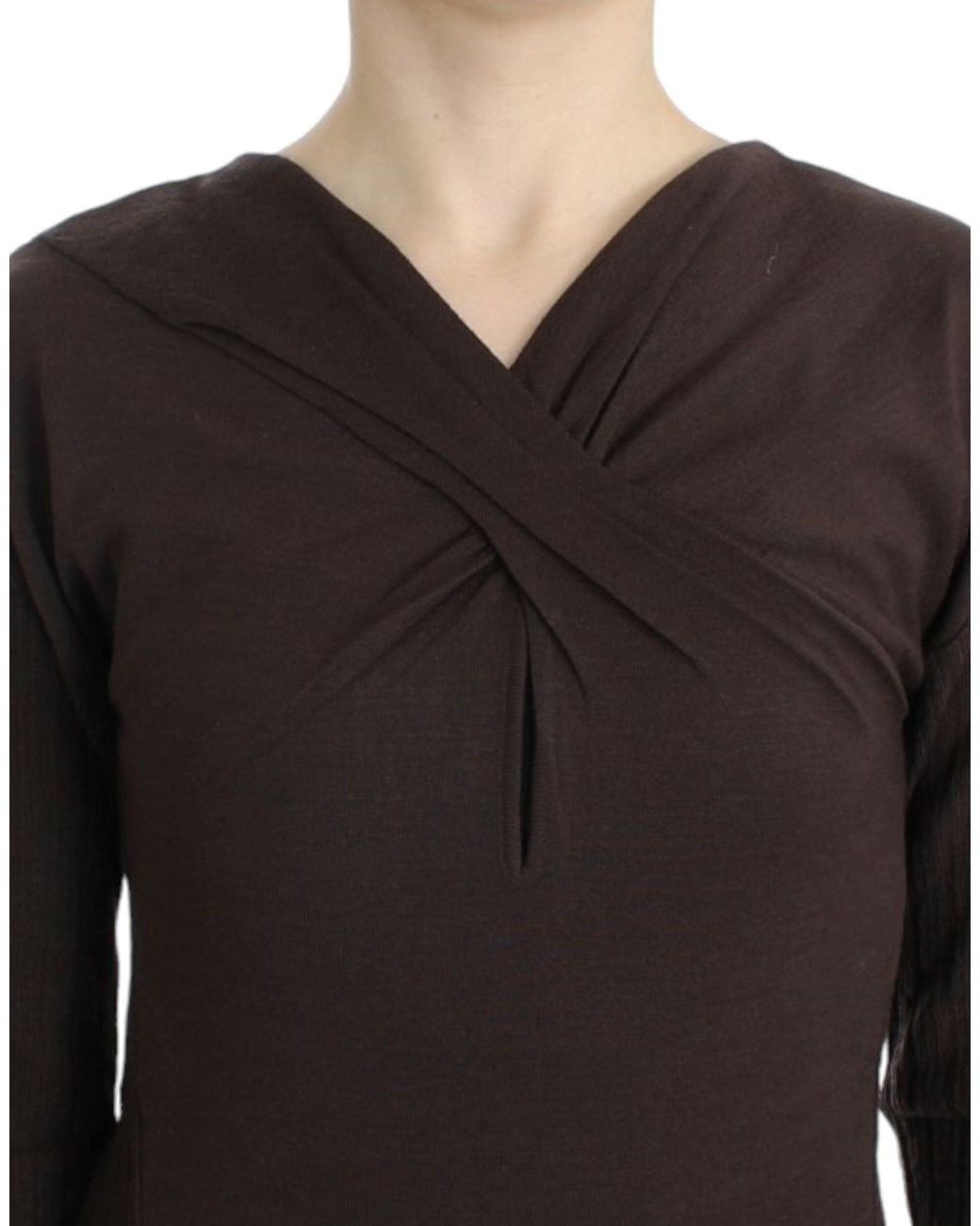 Roberto Cavalli Black Chic Keyhole Virgin Wool Sweater
