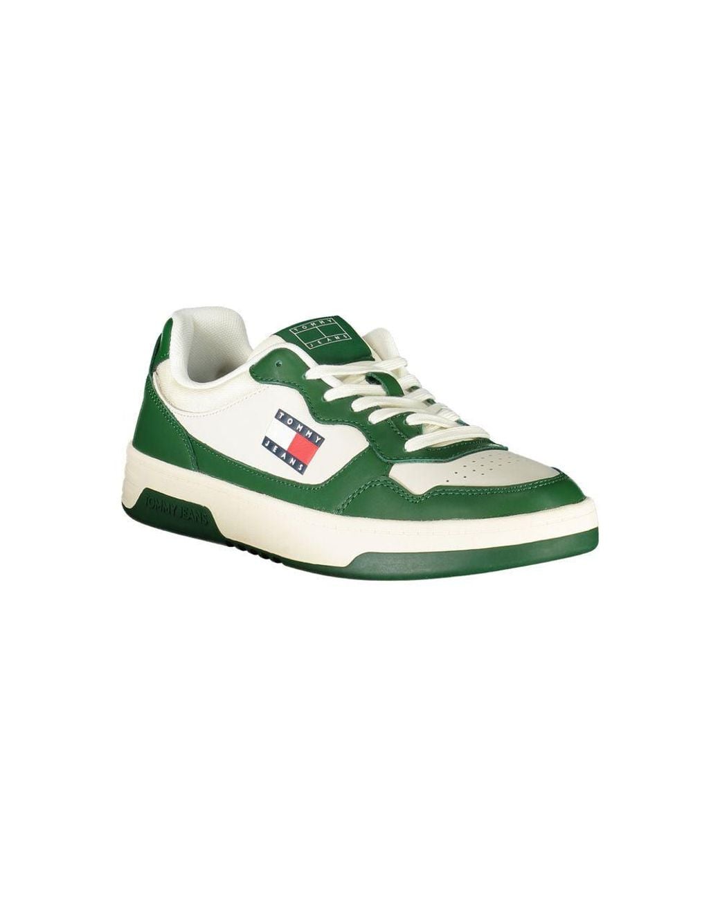 Tommy Hilfiger Green Leather Sneaker for men