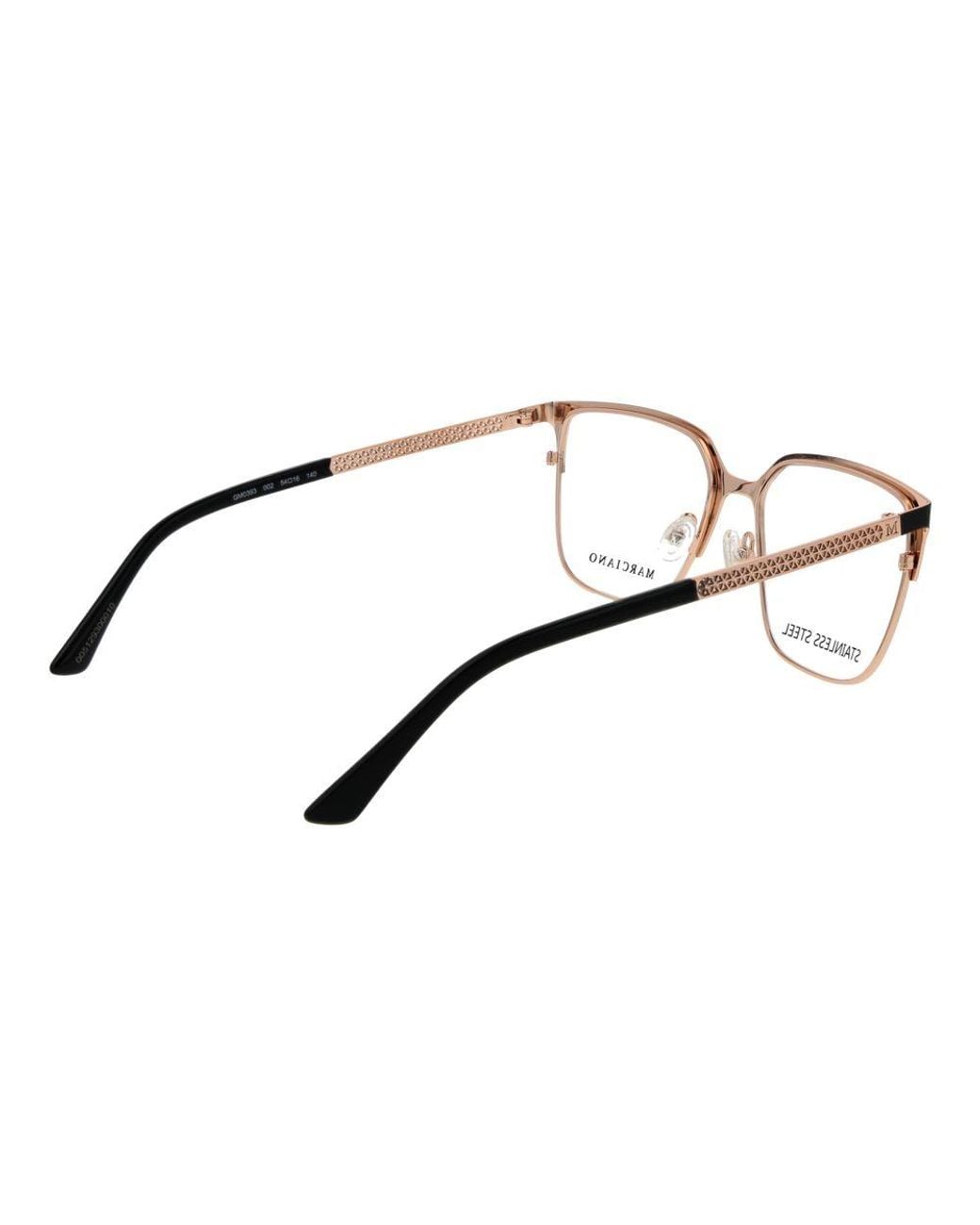 MARCIANO BY GUESS Metallic Black Metal Glasses (frames)