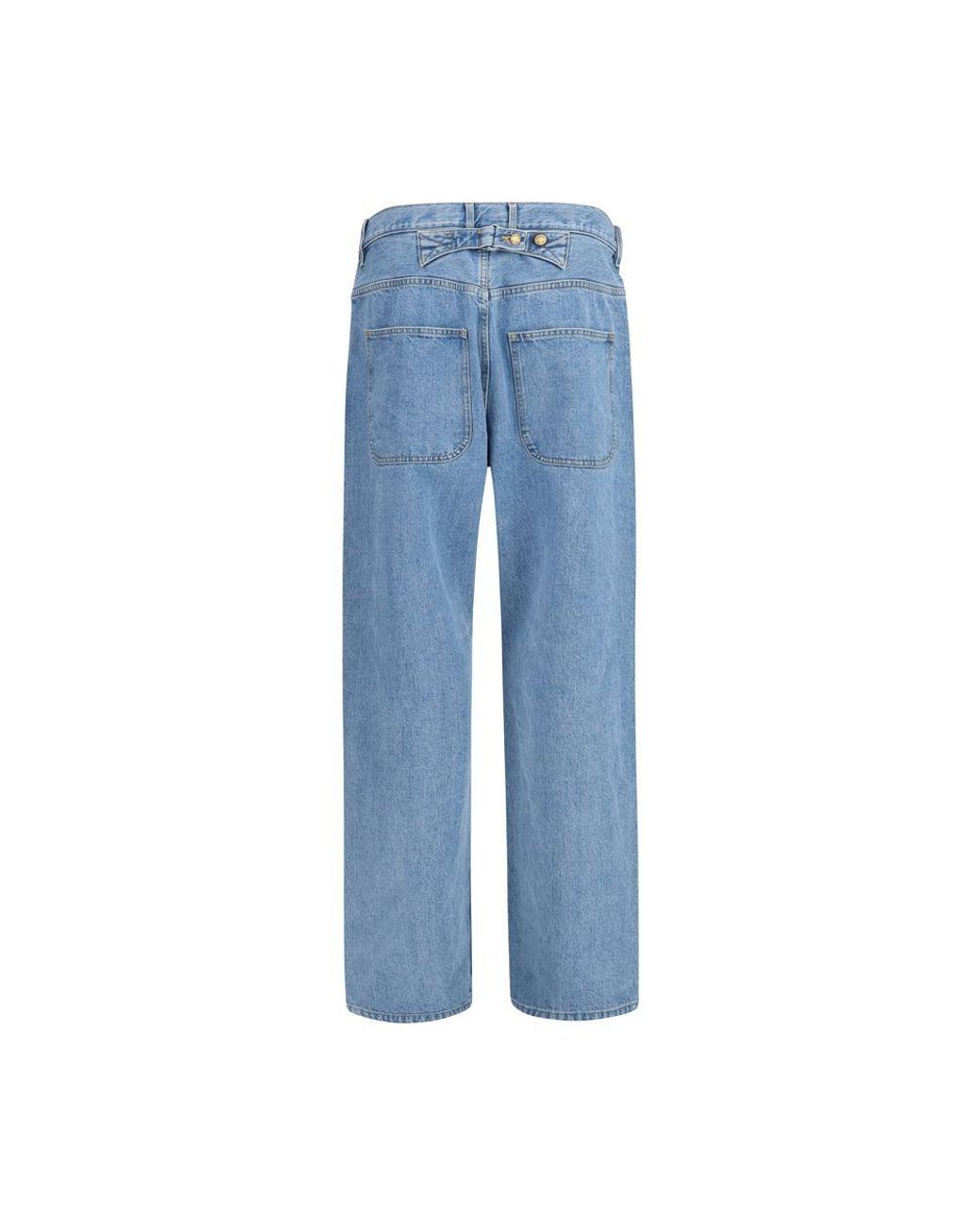 Thom Browne Blue Cotton Relaxed Fit Jeans for men