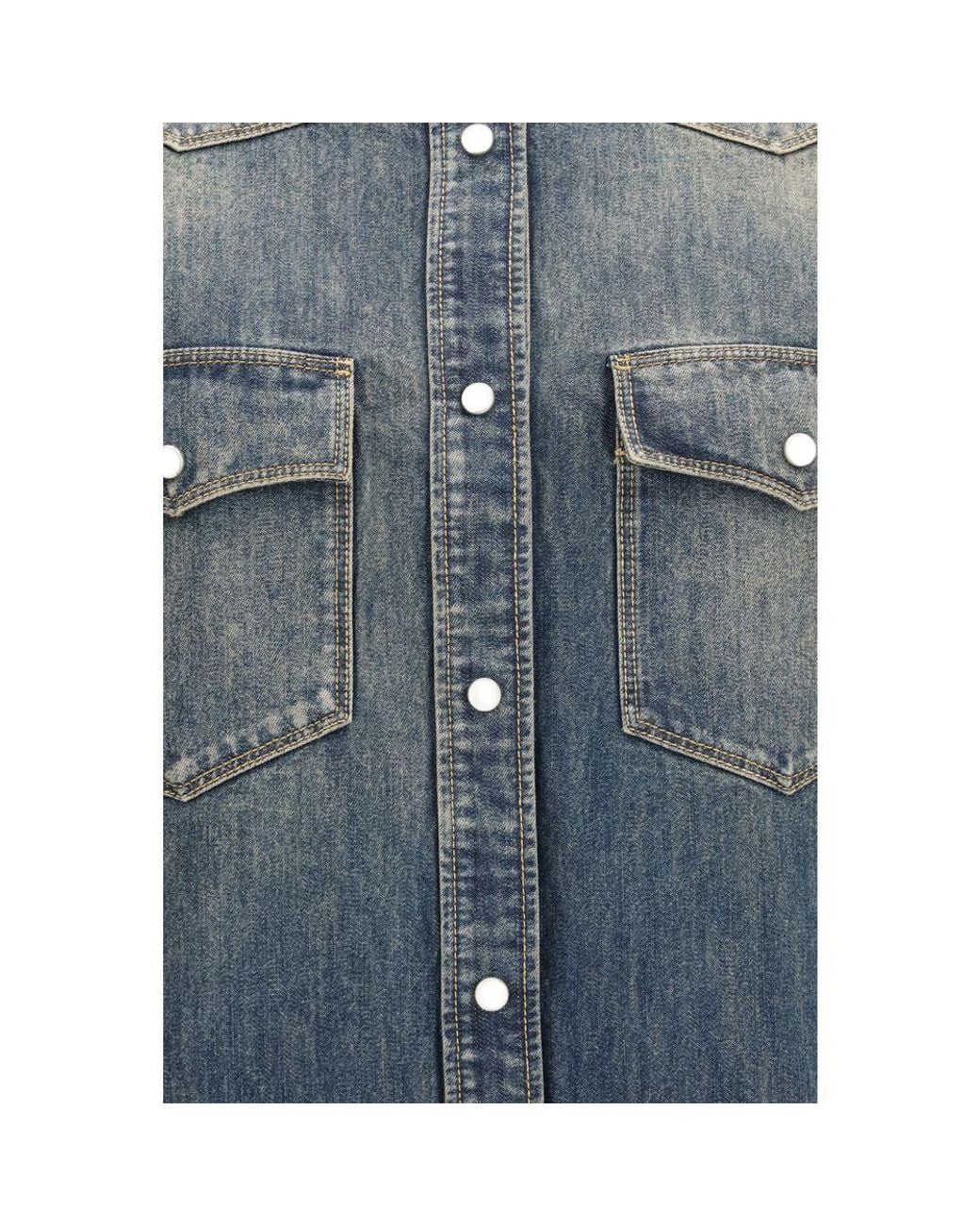 Fendi Blue Denim Shirt
