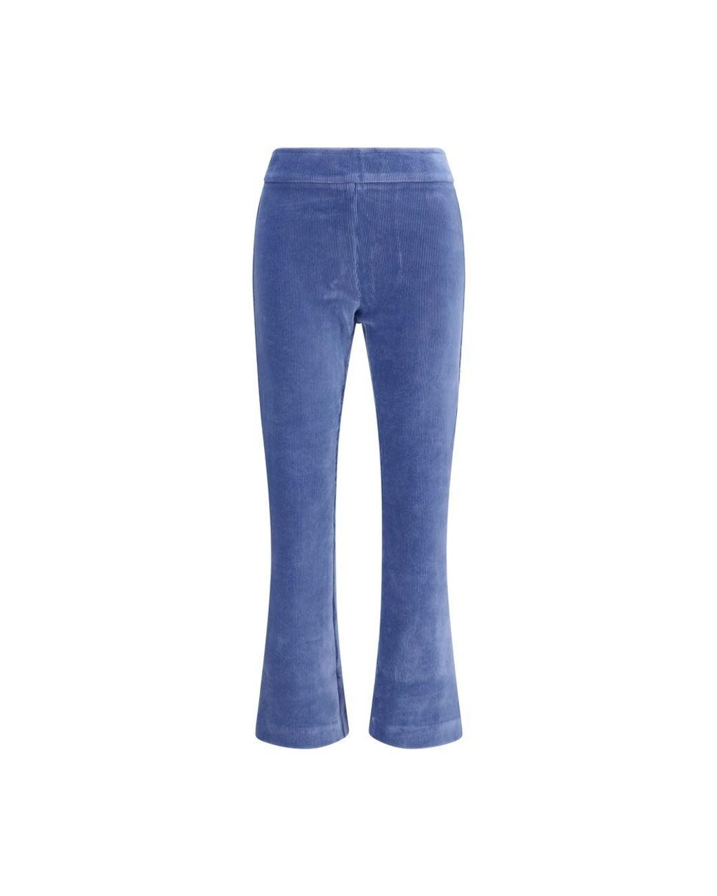 Avenue Montaigne Blue Cotton Flared Pants