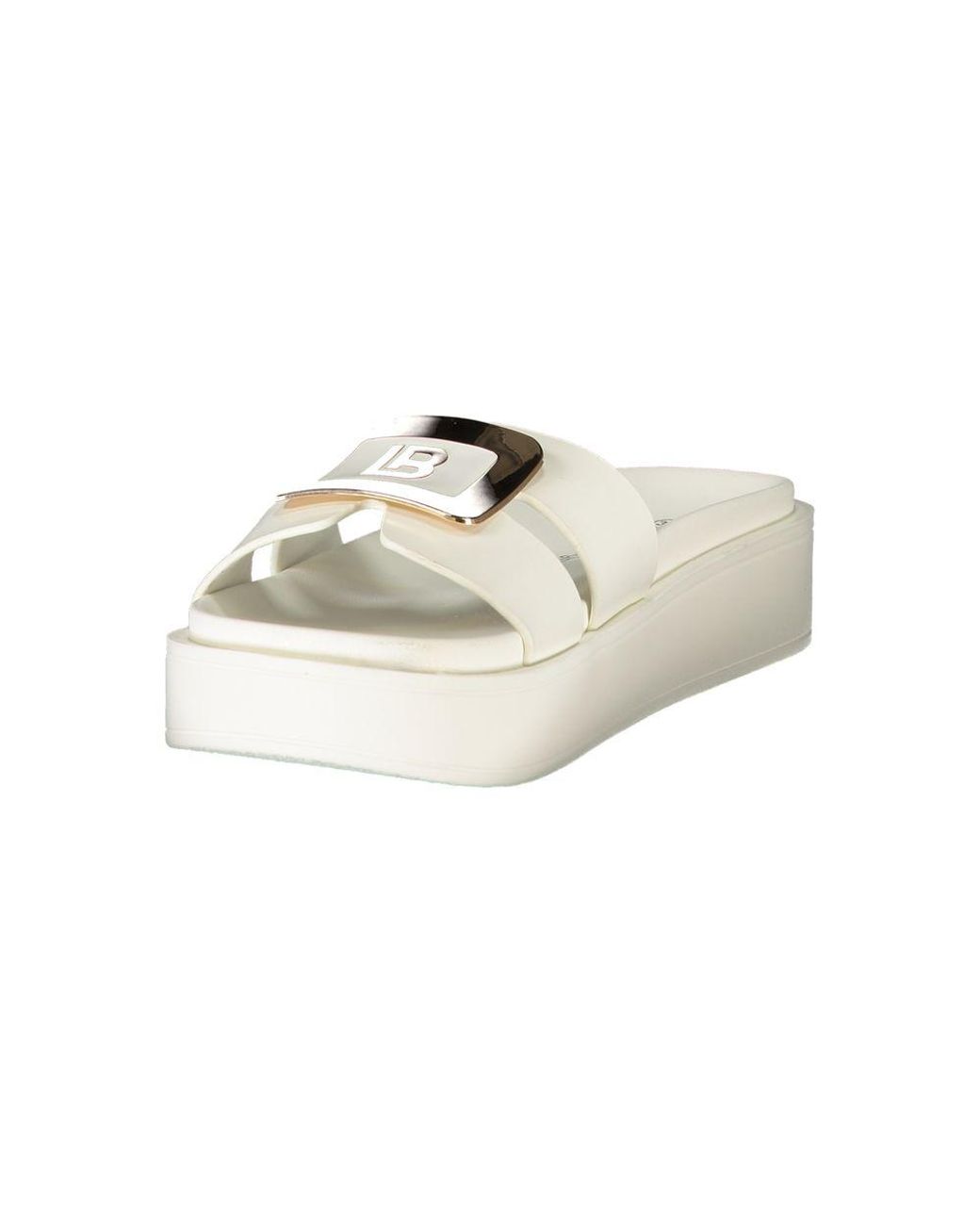 Laura Biagiotti White Bianco Polyurethane S Sandal