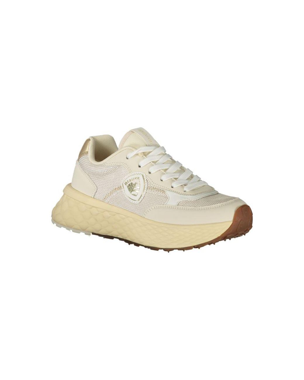 Blauer White Beige Leather Sneaker
