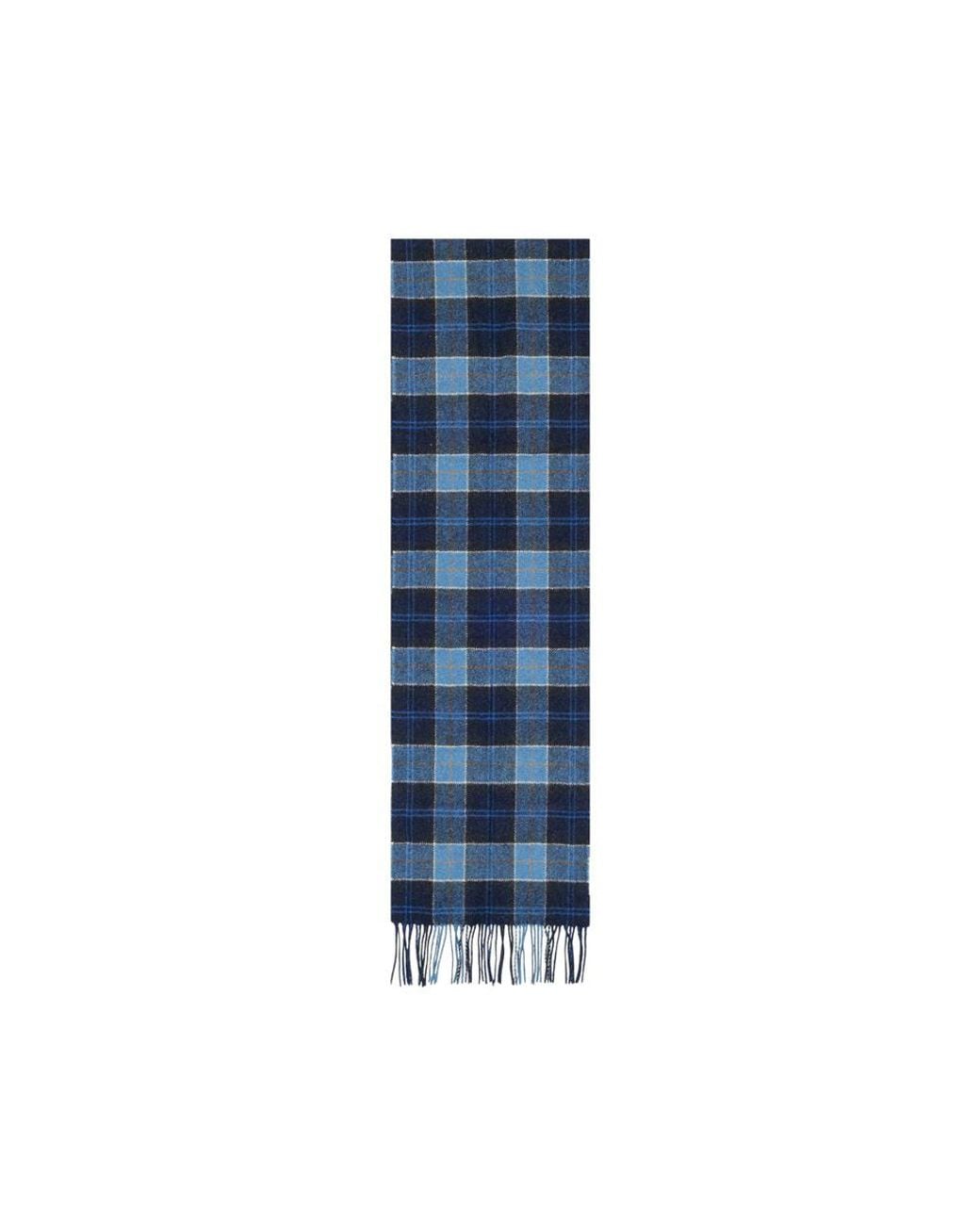 Barbour Blue Wool Scarf for men