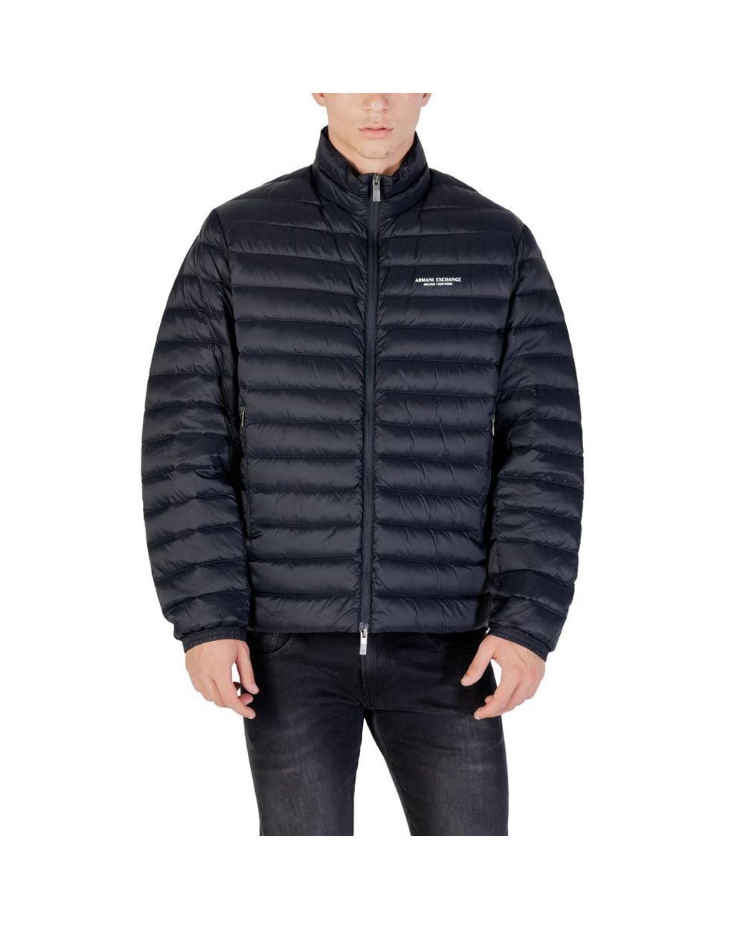 ARMANI EXCHANGE Blue Polyamide Coat for men