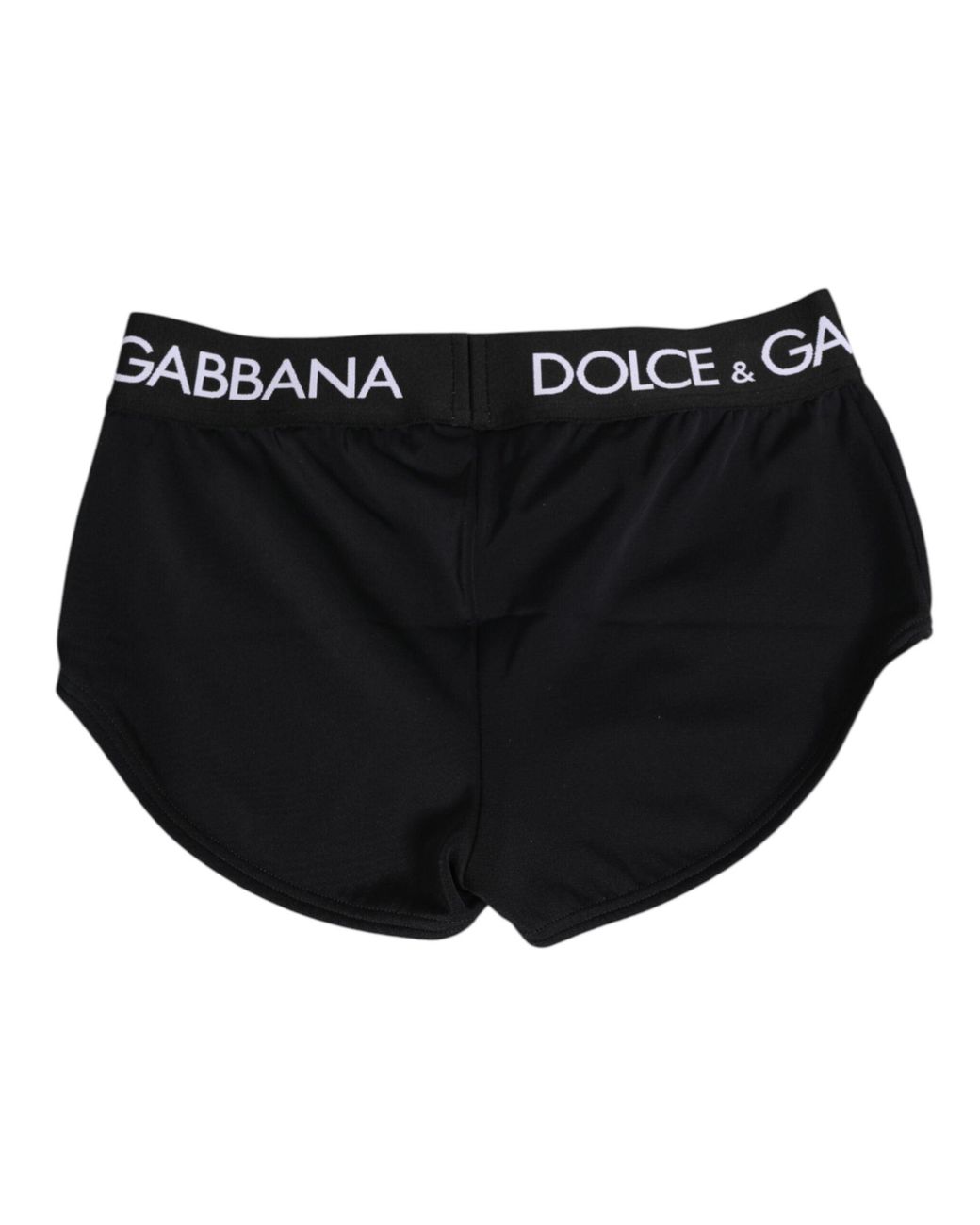 Dolce & Gabbana Black Nylon Logo Waistband Shorts Underwear Elastane