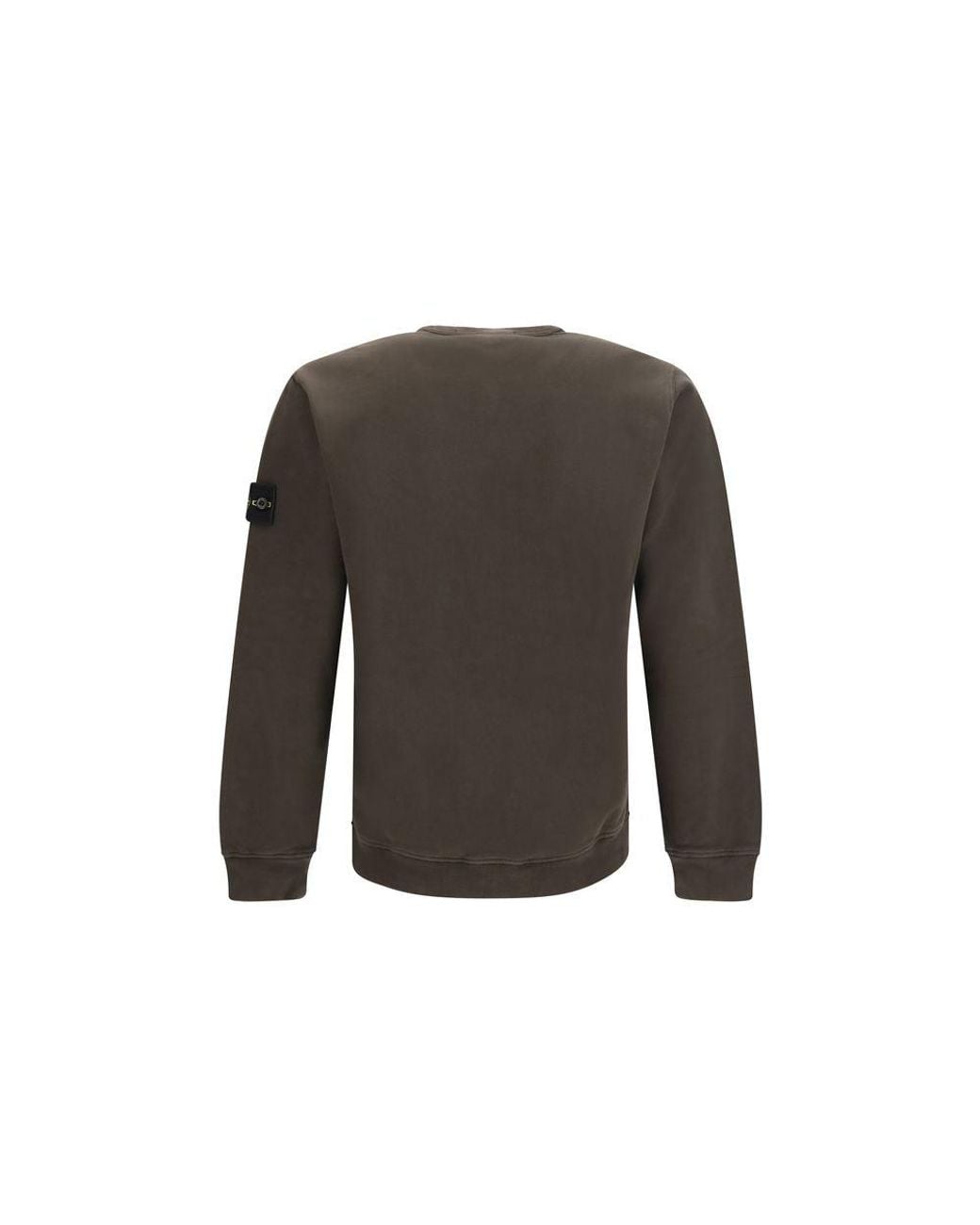 Stone Island Gray Stone Island Stretch Cotton Fleece Sweatshirt for men