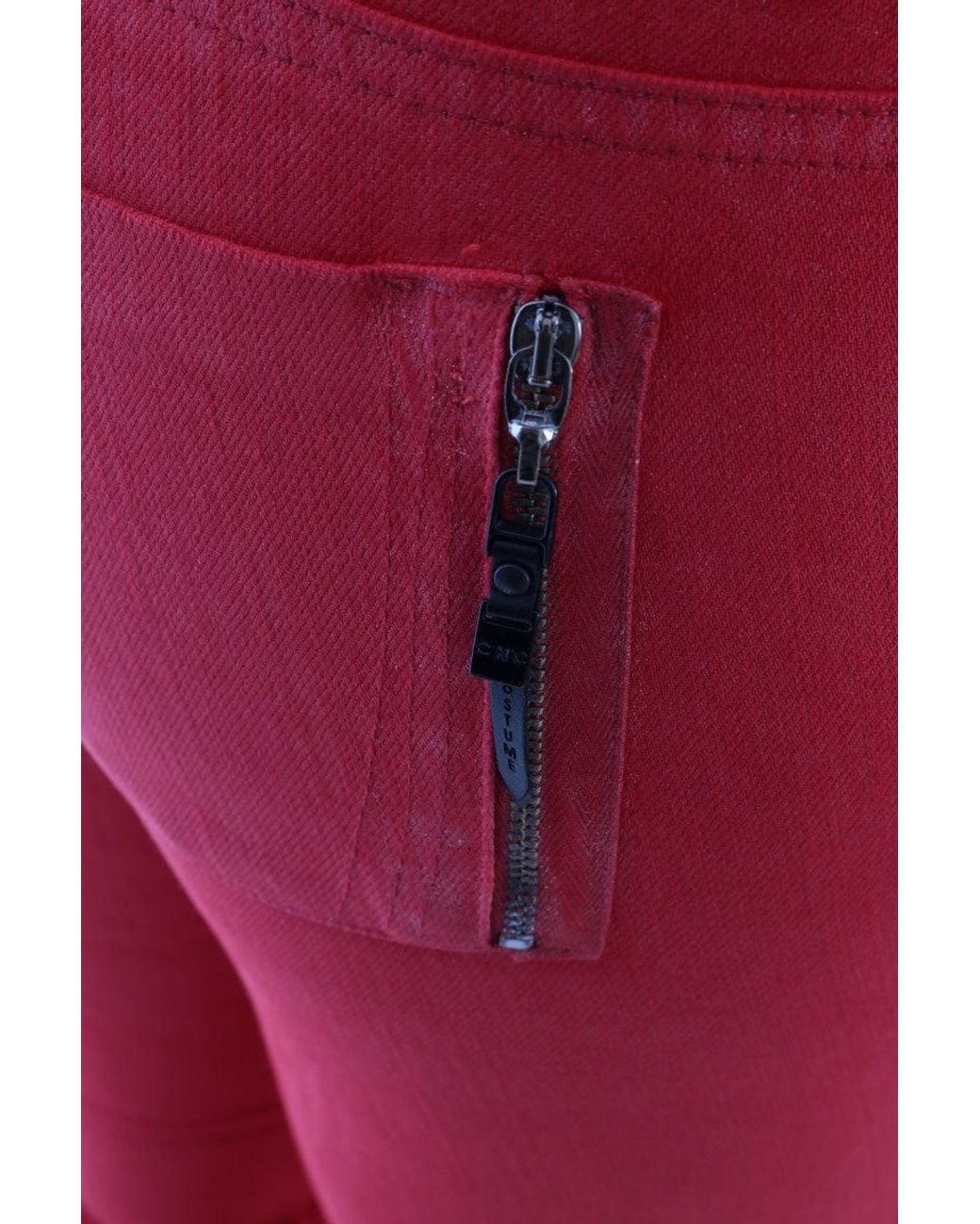 CoSTUME NATIONAL Red Radiant Super Slim Designer Jeans