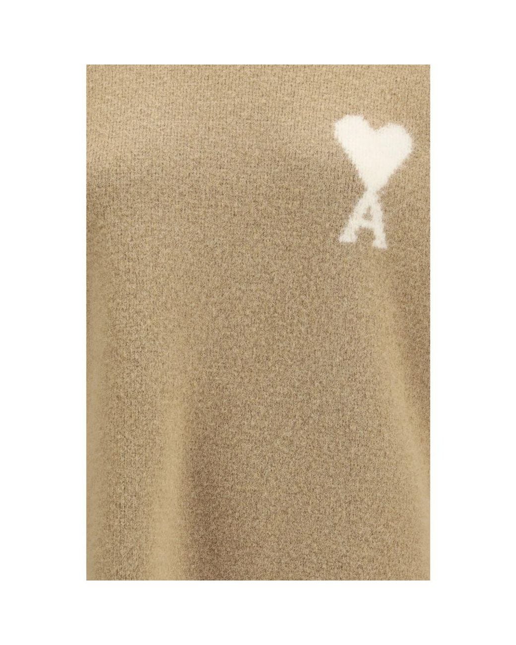 AMI Natural Beige Alpaca Vicugna Pacos Sweatshirt
