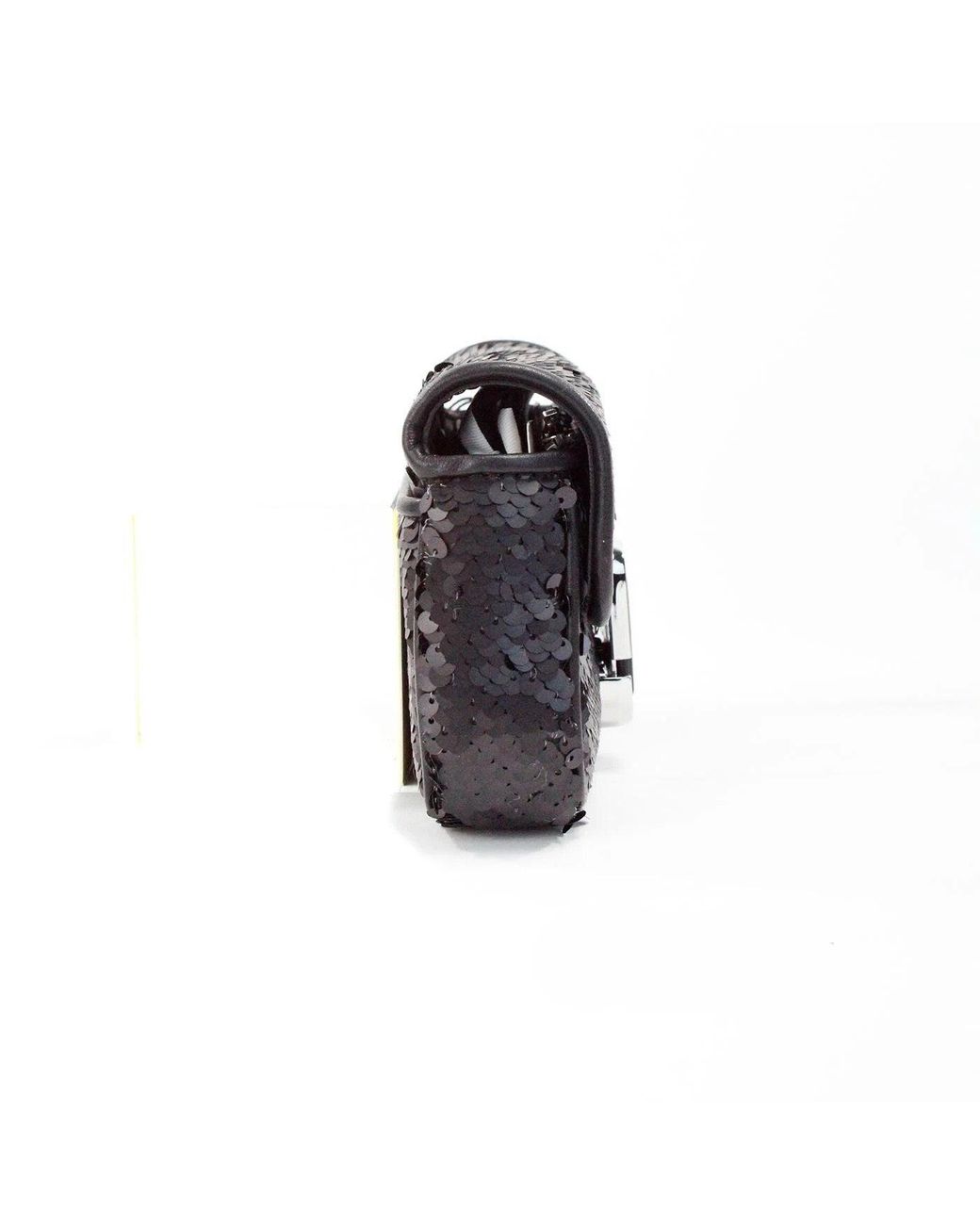 Marc Jacobs Black The Mini J Shoulder Bag Sequined Crossbody Leather