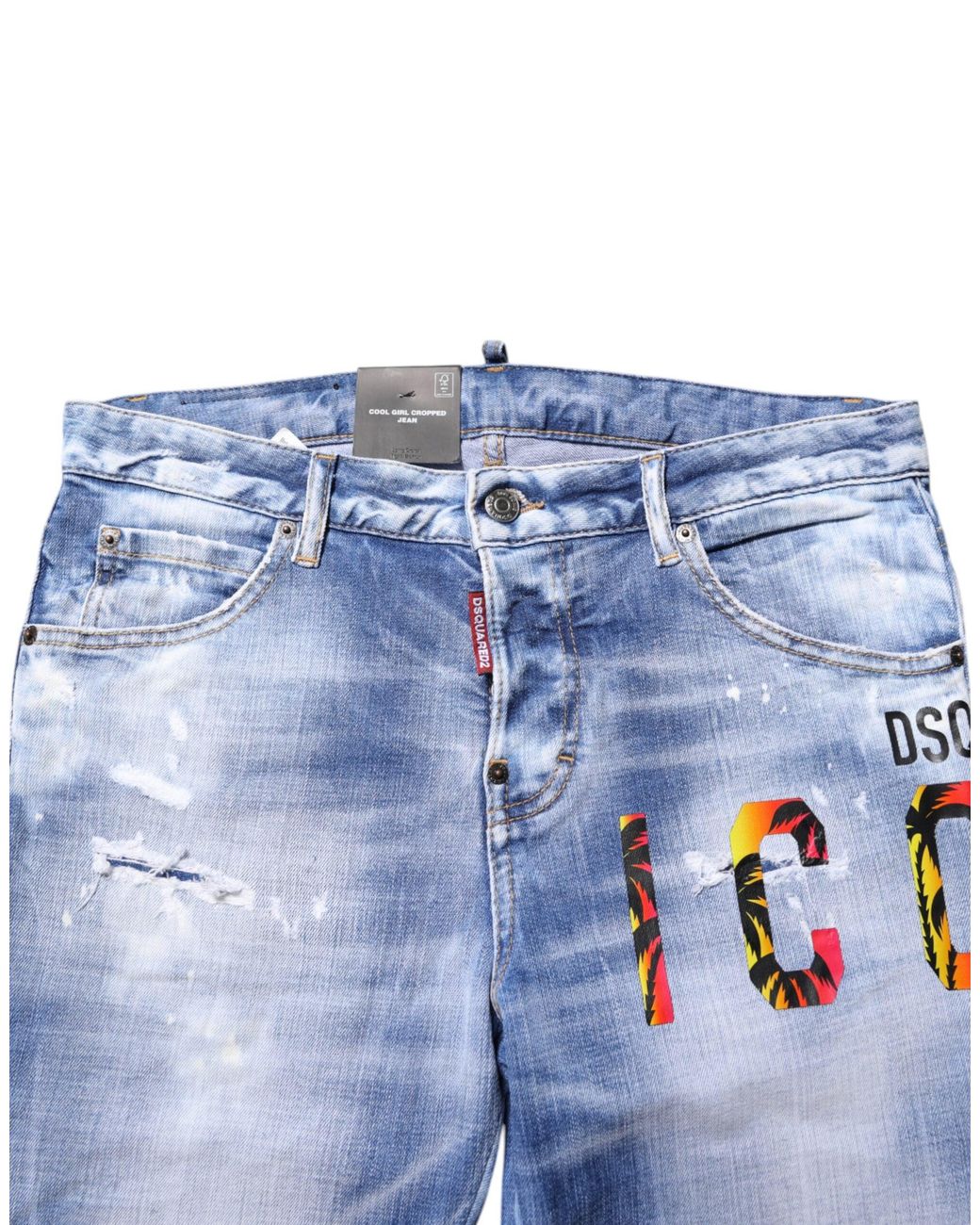 DSquared² Blue Washed Cotton Mid Waist Skinny Denim Jeans for men
